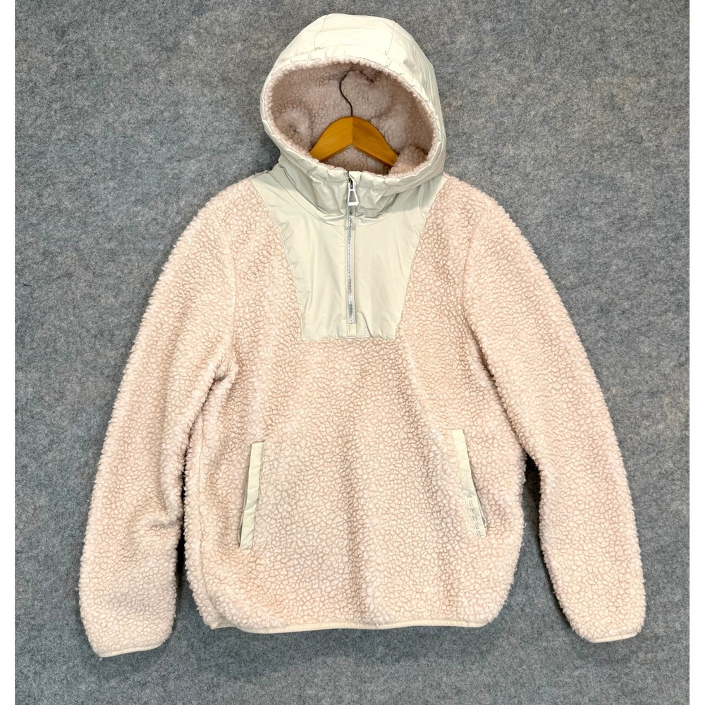 Aether W‎ Narrows Sherpa Pile Fleece Pullover Jacket Womens XL 1/4 Zip Wool $375